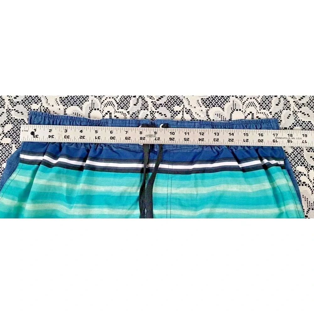 Zeroxposure‎ Swim Shorts Men's XL Lining Pockets Hook & Loop Fly Elastic Waist